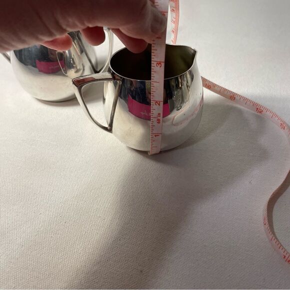 1950s Empire Craft's Quadruple Plate Creamer and Sugar Bowl Mid-Century Modern - Picture 10 of 12